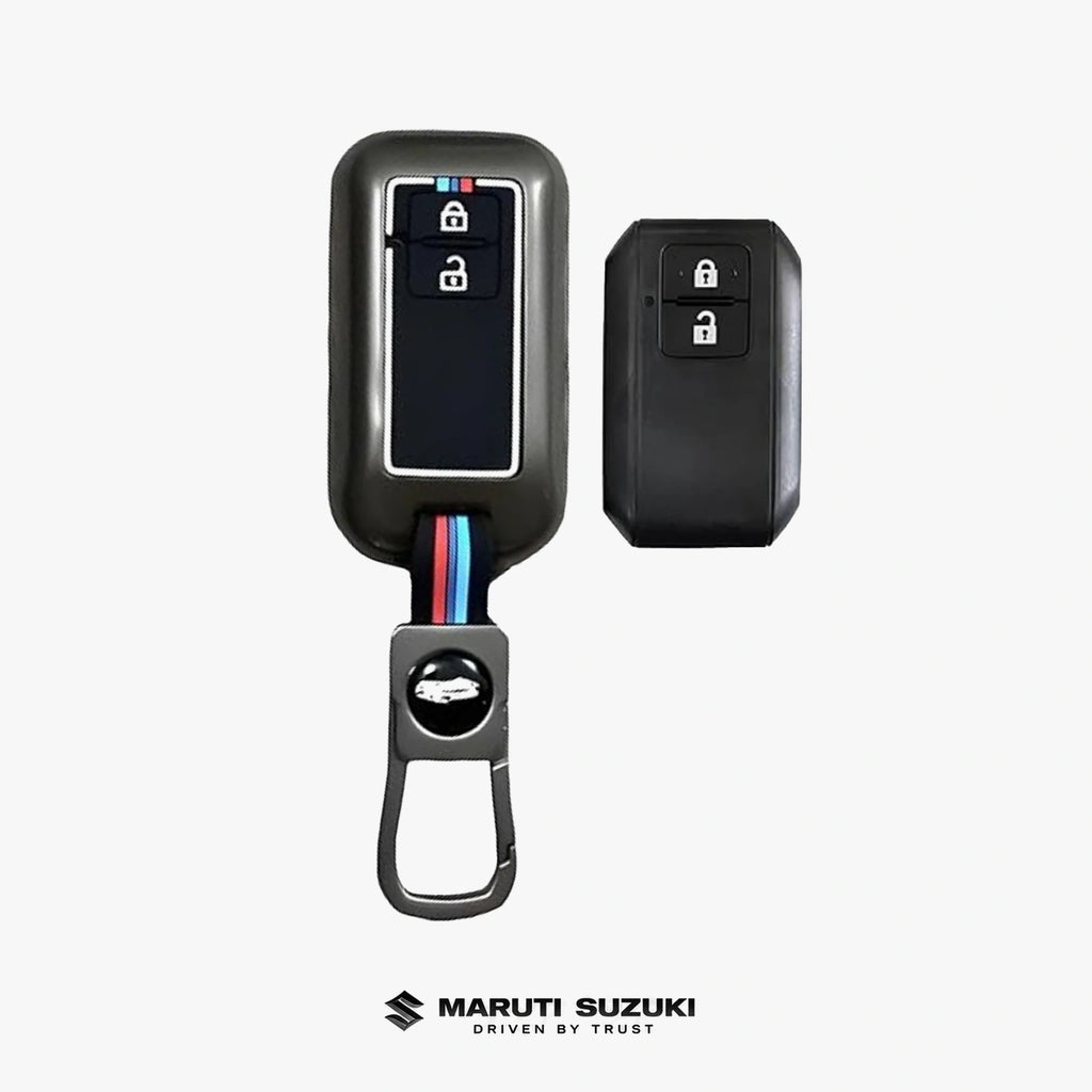 Car Metal Shape Key Cover for Maruti Suzuki (2 Button Smart Key)