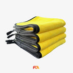 Microfiber Car Cleaning Cloth, 600GSM, Double-Sided, Pack of 1 (Yellow)