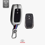 Premium Metal Key Cover Compitable for Toyota Cars (2 Button Smart Key)