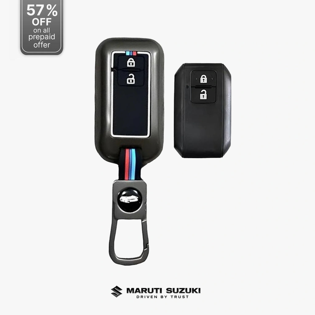 Car Metal Shape Key Cover for Maruti Suzuki (2 Button Smart Key)