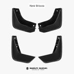 Mud Flap Set for Maruti New Brezza (Front & Rear) (Black)