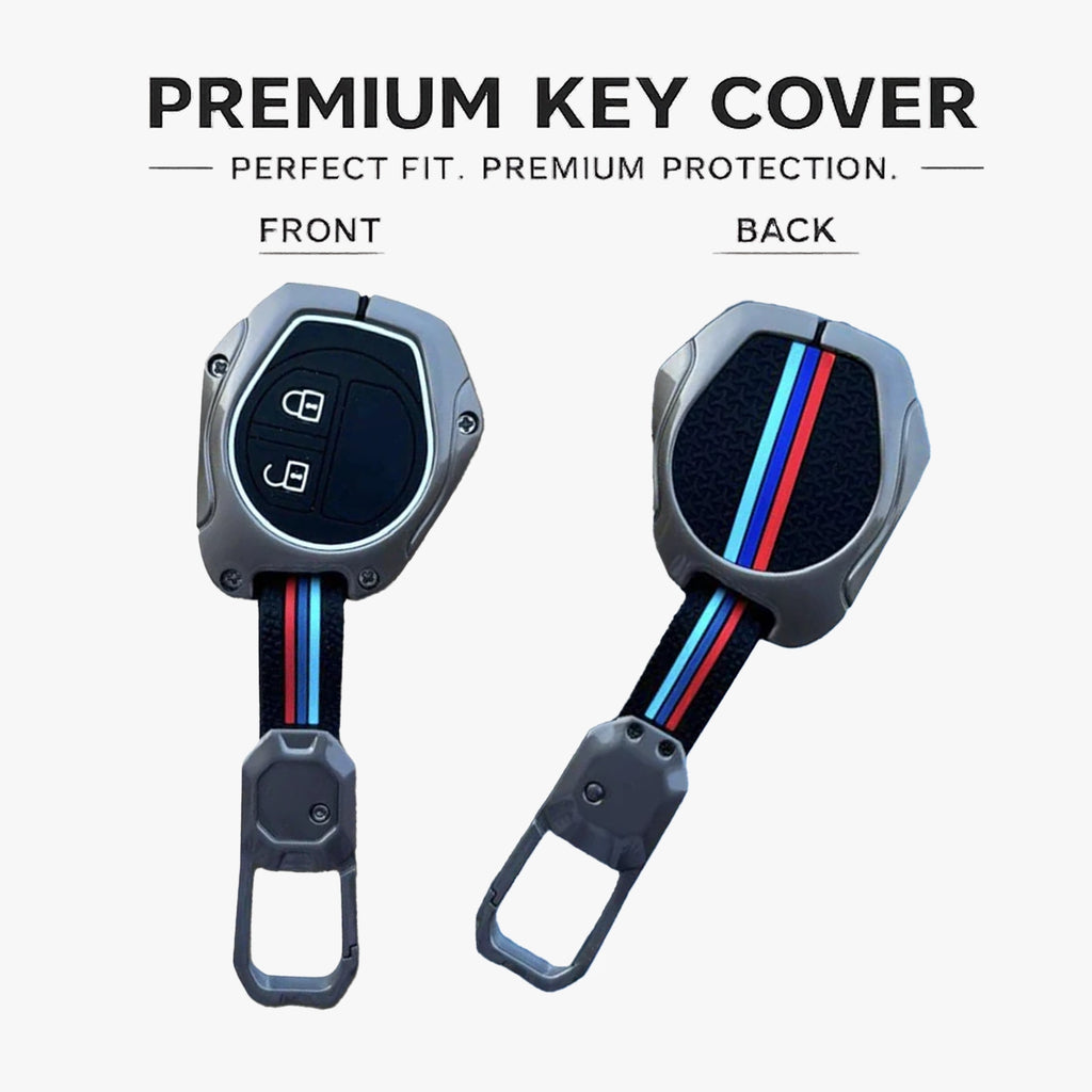 Premium Metal Key Cover Compitable for Suzuki (2 Button Smart Key)