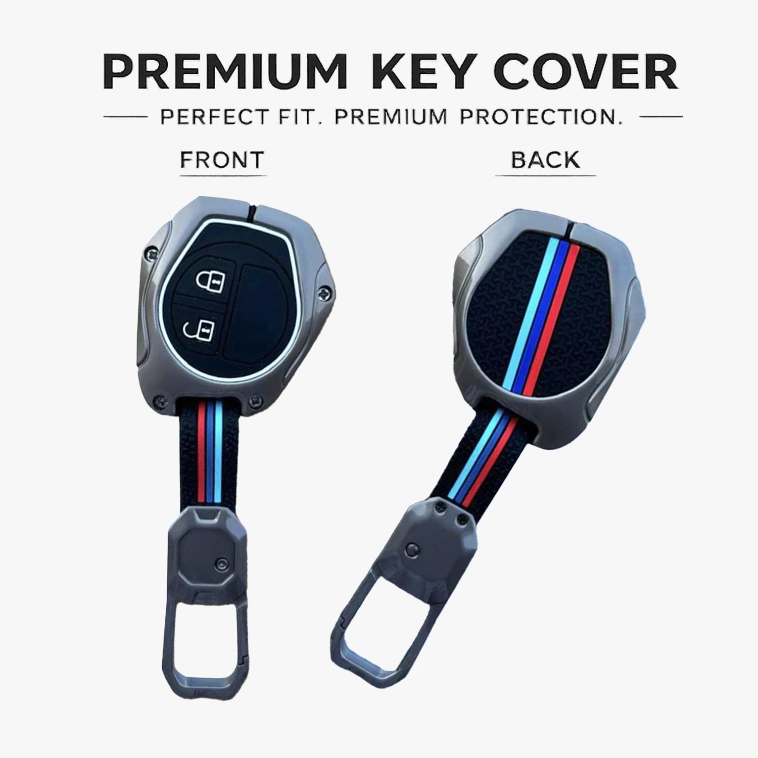 Premium Metal Key Cover Compitable for Suzuki (2 Button Smart Key)