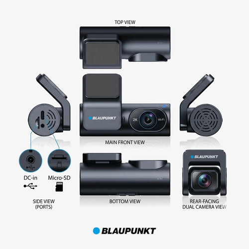 Blaupunkt DC 5050 WiFi Dual Dashcam (2K + 1080P)