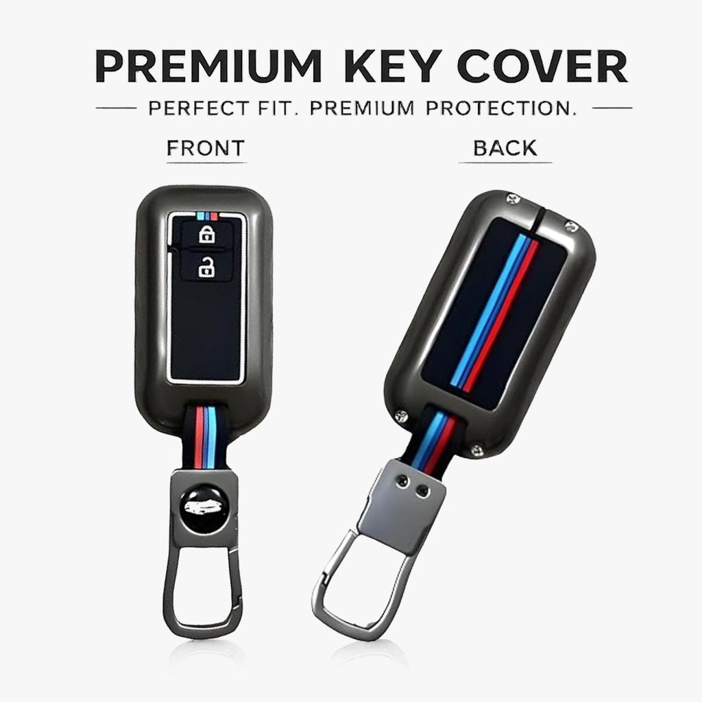 Car Metal Shape Key Cover for Maruti Suzuki (2 Button Smart Key)