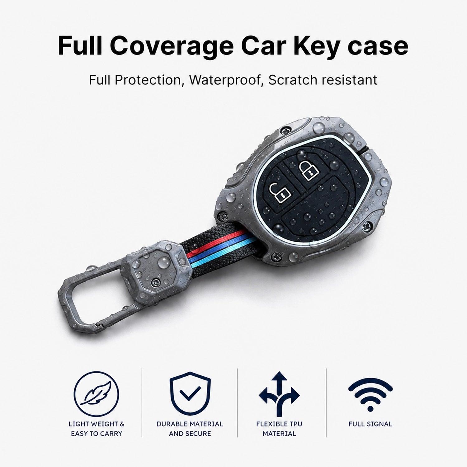 Premium Metal Key Cover Compitable for Suzuki (2 Button Smart Key)