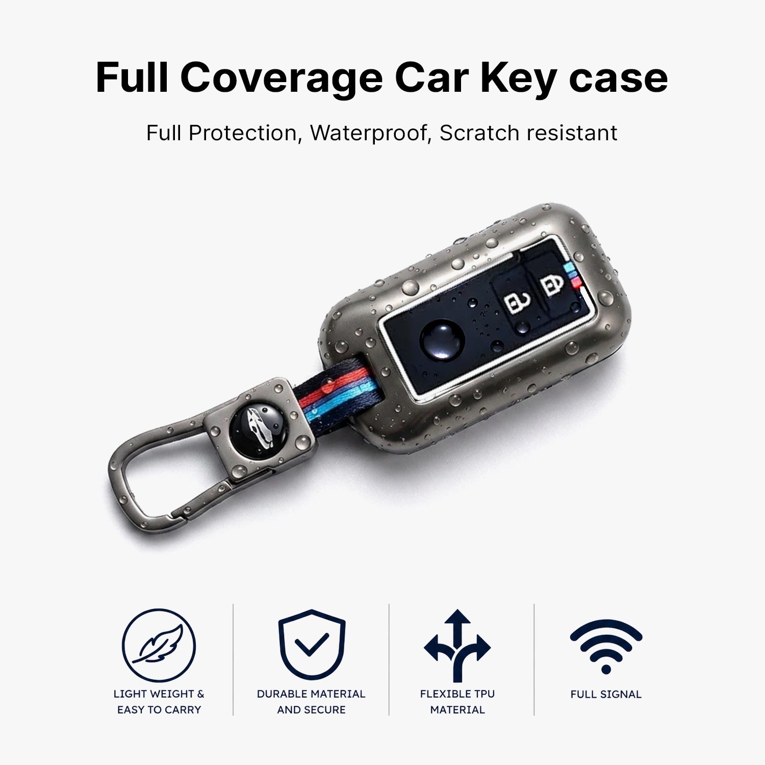 Car Metal Shape Key Cover for Maruti Suzuki (2 Button Smart Key)
