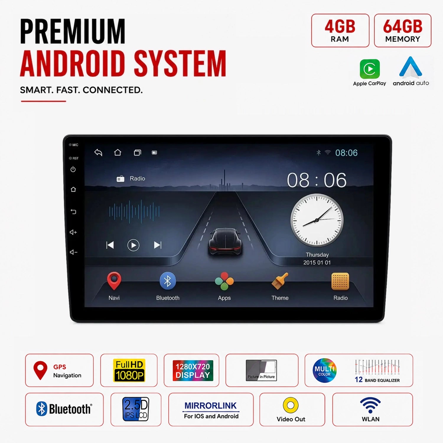 Premium Car Audio & Android Infotainment Package (PLUS)