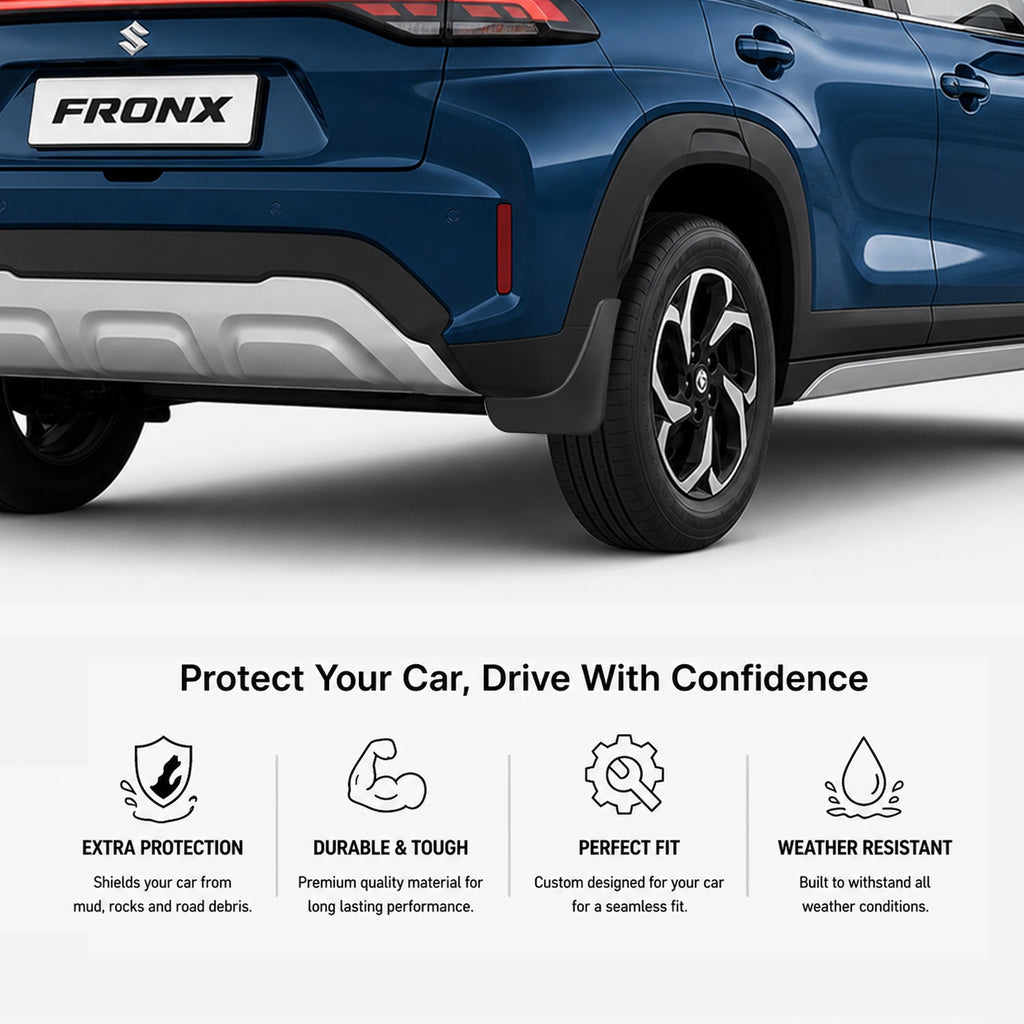 Mud Flap Set for Maruti Suzuki Fronx (Front & Rear)