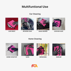 Microfiber Car Cleaning Cloth, 600GSM, Double-Sided, Pack of 1 (Pink)