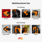 Microfiber Car Cleaning Cloth, 600GSM, Double-Sided, Pack of 1 (Orange)