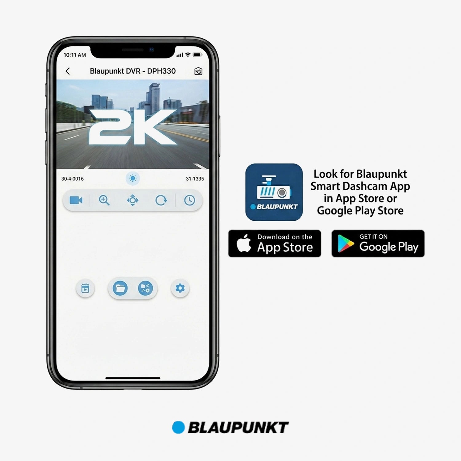 Blaupunkt DC 5050 WiFi Dual Dashcam (2K + 1080P)
