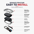 Car Metal Shape Key Cover for Maruti Suzuki (2 Button Smart Key)