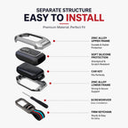 Car Metal Shape Key Cover for Maruti Suzuki (3 Button Smart Key)