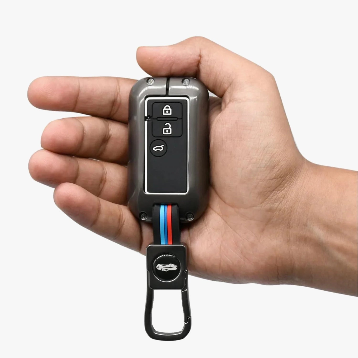 Car Metal Shape Key Cover for Maruti Suzuki (3 Button Smart Key)