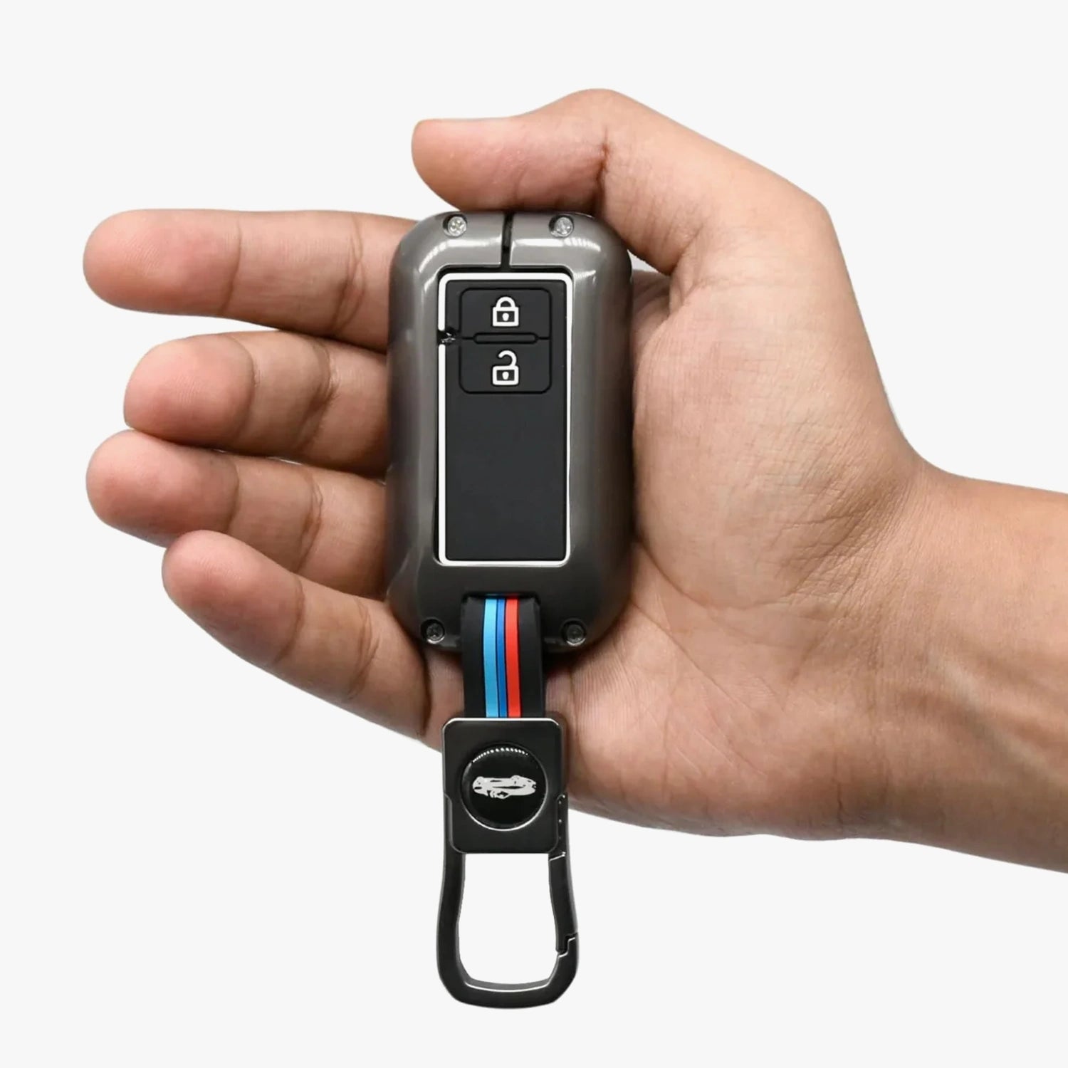 Car Metal Shape Key Cover for Maruti Suzuki (2 Button Smart Key)