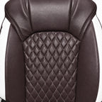 Premium Leatherette Seat Cover Coffee & White Color With Airbag Compatible