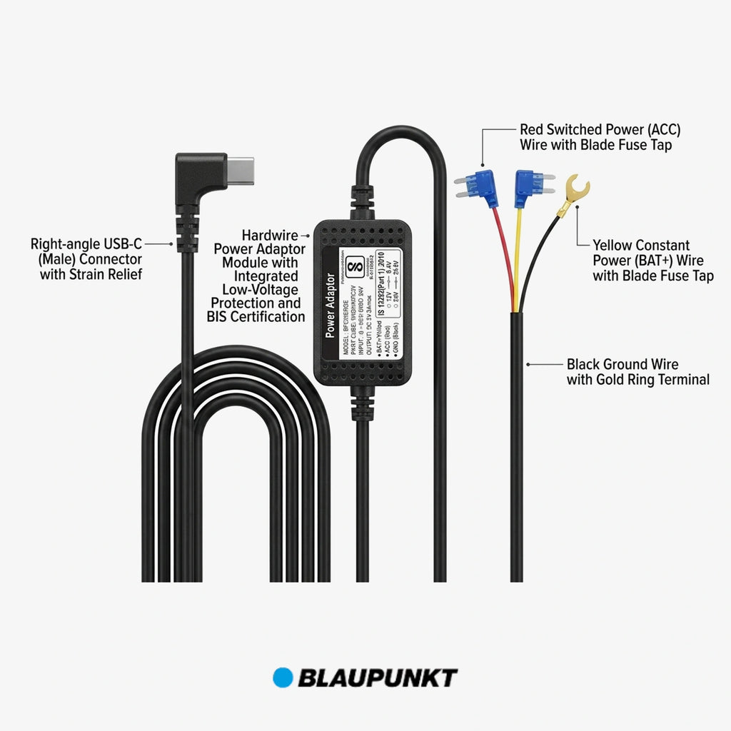 Blaupunkt DC 5050 WiFi Dual Dashcam (2K + 1080P)