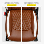 Premium Leatherette Seat Cover Brown & White Color With Airbag Compatible