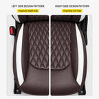 Premium Leatherette Seat Cover Coffee & White Color With Airbag Compatible